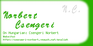 norbert csengeri business card